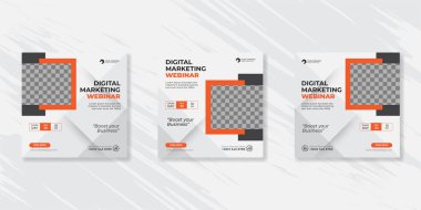 Dijital iş pazarlama sosyal medya gönderme şablonu.