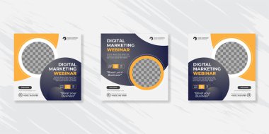 Dijital iş pazarlama sosyal medya gönderme şablonu.