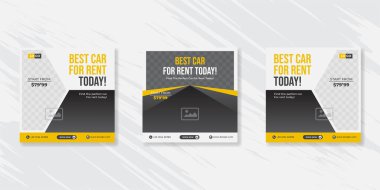 Sosyal medya şablon tasarımı için bir araba afişi kirala
