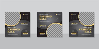 Moda satışı için yaratıcı sosyal medya şablonu 