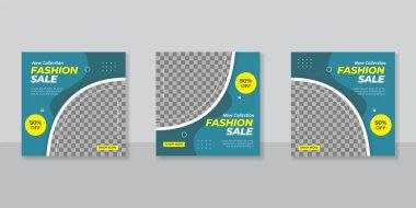 Sosyal medya mobilyası veya moda satışı için minimalist promosyon kare web pankartı