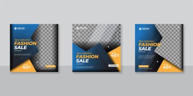Modern fashion promotion social media post templates