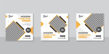 Yaratıcı mobilya satışı afişi veya sosyal medya gönderme şablonu