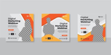 Dijital iş pazarlama sosyal medya gönderme şablonu.