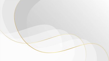 Altın çizgili güzel beyaz arkaplan