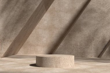 Soyut minimal sahne, kozmetik veya ürün görüntüleme podyumu 3D görüntüleme için tasarım.