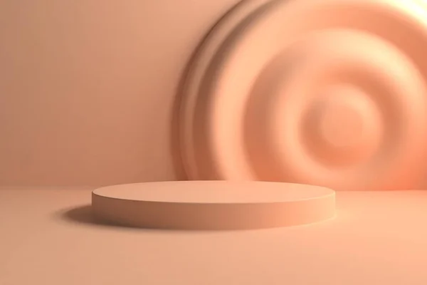 Soyut Pastel Renk Arkaplanı Podyum Için Minimalist Model Modern Sahne — Stok fotoğraf
