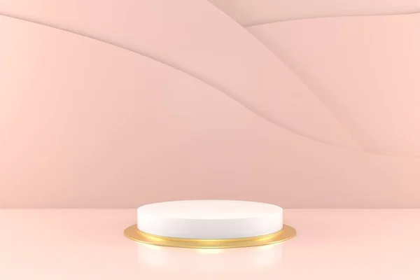 Soyut pastel renk arkaplanı, podyum için minimalist model, modern sahne, ekran veya vitrin, 3D görüntüleme.
