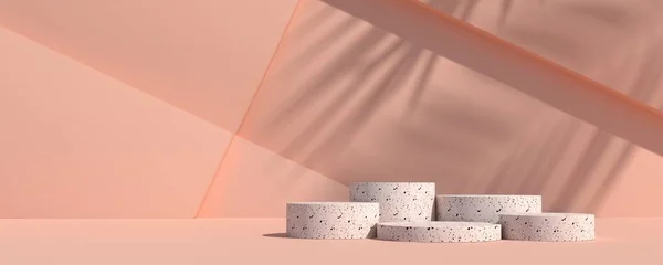 Soyut pastel renk arkaplanı, podyum için minimalist model, modern sahne, ekran veya vitrin, 3D görüntüleme.