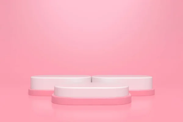 Fond Abstrait Couleur Rose Maquette Minimaliste Pour Podium Scène Moderne — Photo