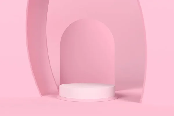 Soyut pastel renk arkaplanı, podyum için minimalist model, modern sahne, ekran veya vitrin, 3D görüntüleme.