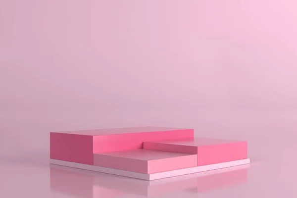 Αφηρημένη Ελάχιστη Σκηνή Ροζ Χρώμα Σχεδιασμού Για Καλλυντικά Οθόνη Προϊόντος — Φωτογραφία Αρχείου
