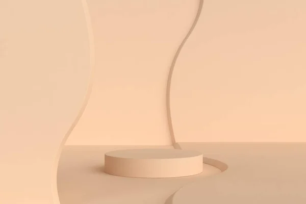Absztrakt Fehér Színű Háttér Minimalista Mockup Pódiumra Modern Színpad Kijelző — Stock Fotó