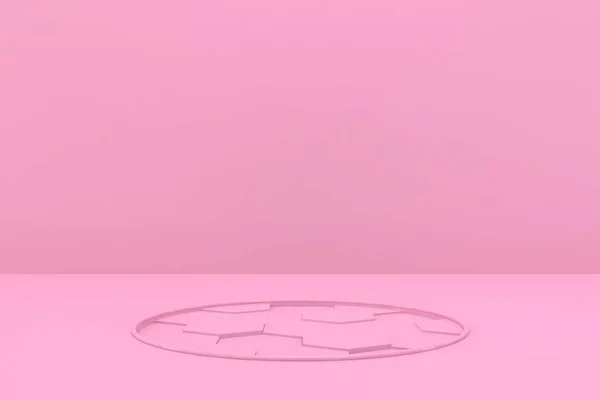 Fond Abstrait Couleur Rose Maquette Minimaliste Pour Podium Scène Moderne — Photo