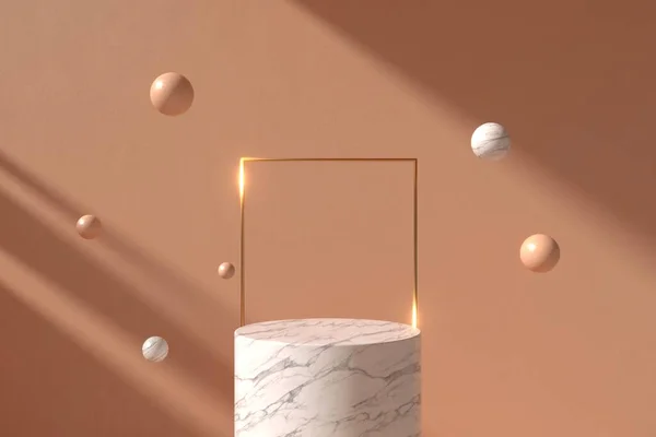 Soyut minimal sahne, kozmetik veya ürün görüntüleme podyumu 3D görüntüleme için tasarım.