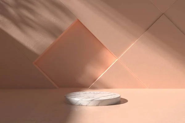 Soyut minimal sahne, kozmetik veya ürün görüntüleme podyumu 3D görüntüleme için tasarım.