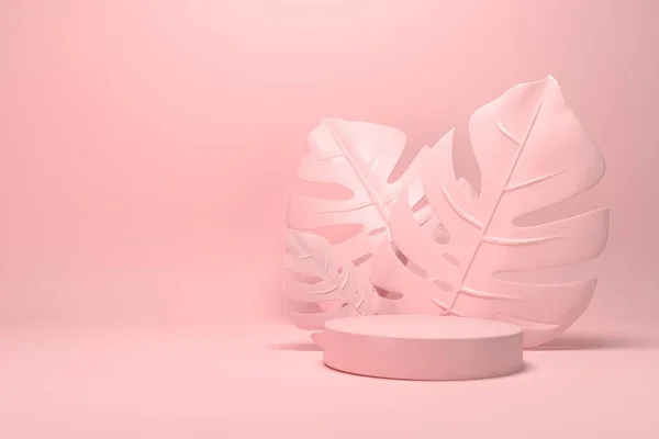 Soyut minimal sahne, kozmetik veya ürün görüntüleme podyumu 3D görüntüleme için tasarım.