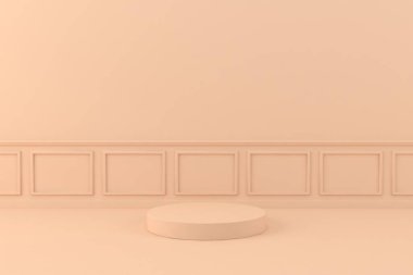 Soyut minimal sahne, kozmetik veya ürün görüntüleme podyumu 3D görüntüleme için tasarım.
