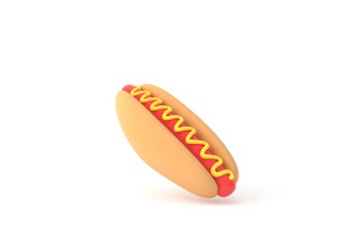 hot dog 3D görüntüleme.