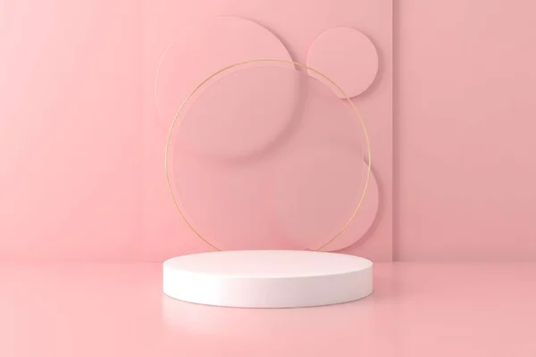 Soyut minimal sahne, kozmetik veya ürün görüntüleme podyumu 3D görüntüleme için tasarım.
