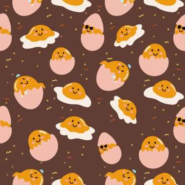 sahanda yumurta çizgi filmi vektör karışıklığı.