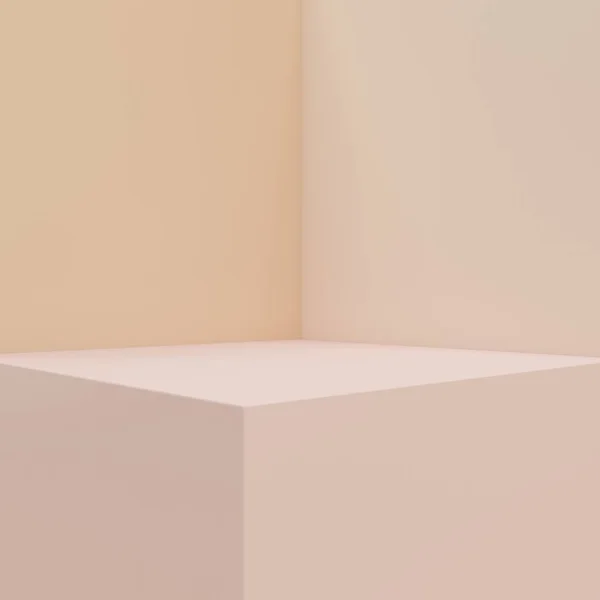 Soyut minimal sahne, kozmetik veya ürün görüntüleme podyumu 3D görüntüleme için tasarım.
