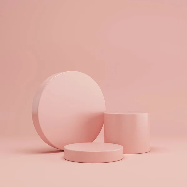 Soyut minimal sahne, kozmetik veya ürün görüntüleme podyumu 3D görüntüleme için tasarım.