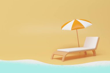 Deniz kenarında yaz tatili, şemsiyeler, havuz kenarındaki şilteler....