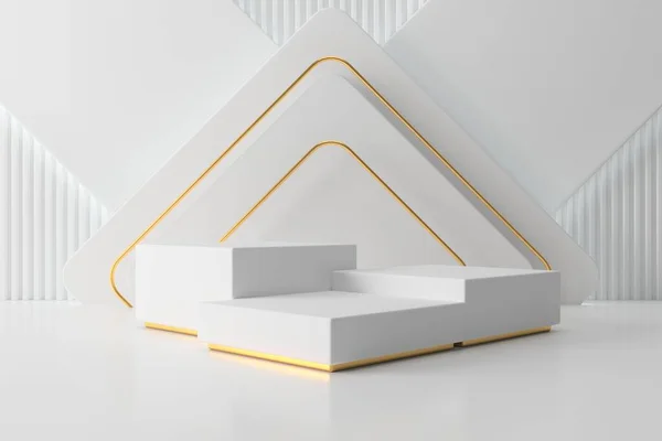 Soyut minimal sahne, kozmetik veya ürün görüntüleme podyumu 3D görüntüleme için tasarım.