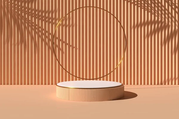 Soyut minimal sahne, kozmetik veya ürün görüntüleme podyumu 3D görüntüleme için tasarım.