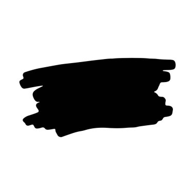 Sivri uçlu siyah boya lekesi beyaz arka planda izole edilmiş. El yapımı boya, mürekkep. Bir fırçayla veya keçeli kalemle arkaplan, substrat, temel şeyler için çizilmiş bir leke. Vektör illüstrasyonu