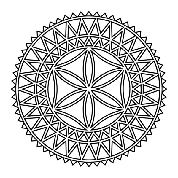 Ancient Slavic Solar Symbol Vector Clipart Coloring Page — Wektor stockowy