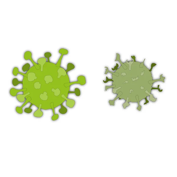 Vector Illustration Strong Weak Virus White Background — стоковое фото