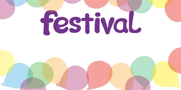 Balonlu renkli festival tabelası
