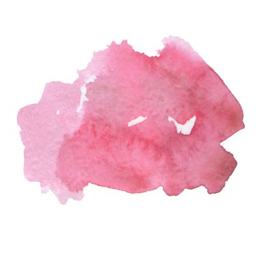 Beyaz arka plana oyulmuş kırmızı akvaryum lekesi. Belirsiz şekilli soyut bir akvaryum noktası.