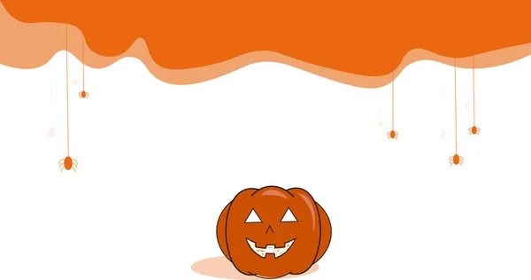 Halloween banner. Halloween holiday. autumn holiday melon. spider. autumn