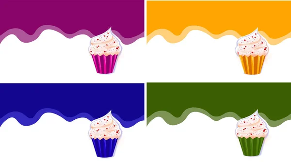 Pişirme için pankart. Kek. Duyuru, poster, reklam. Şekerci dükkanının afişi