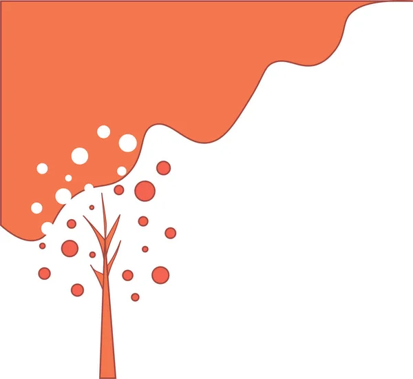  Pankart ağacı. Ağaclı sonbahar afişi. reklamcılık.
