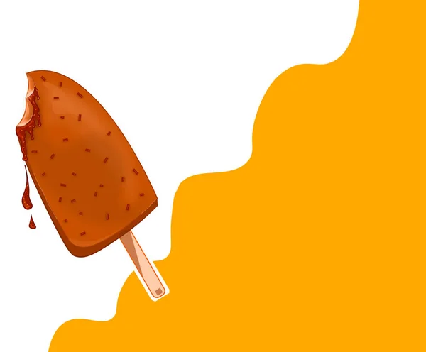 아이스크림을 곁들인 깃발이야 포스터 아이스크림에 소개를 플래그입니다 — 스톡 사진