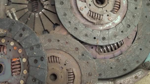 Clutch Plate Car Expire Expired Car Clutch Stacked — Stock Video