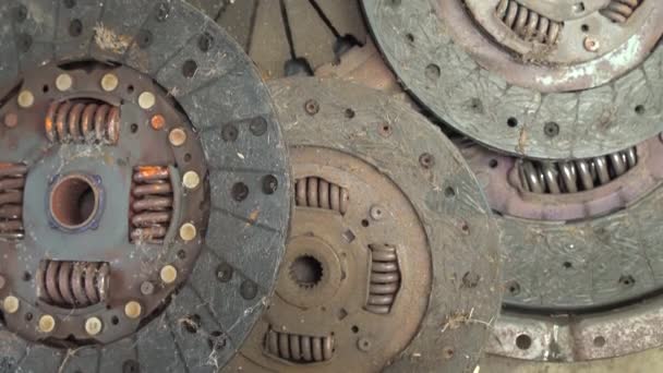 Clutch Plate Car Expire Expired Car Clutch Stacked — Stock Video
