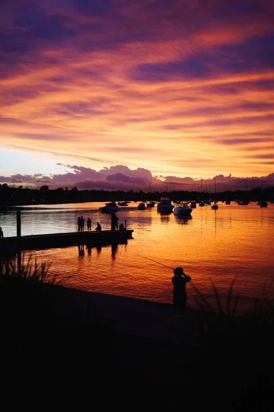 Colorido Atardecer Bahía — Foto de Stock