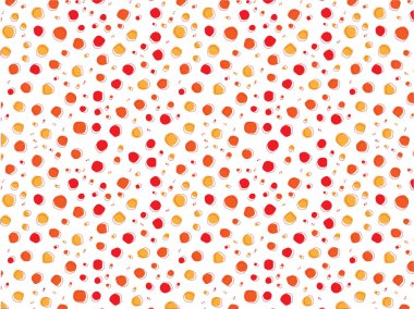 Beyaz arkaplan üzerinde çok renkli daireler bulunan soyut desen