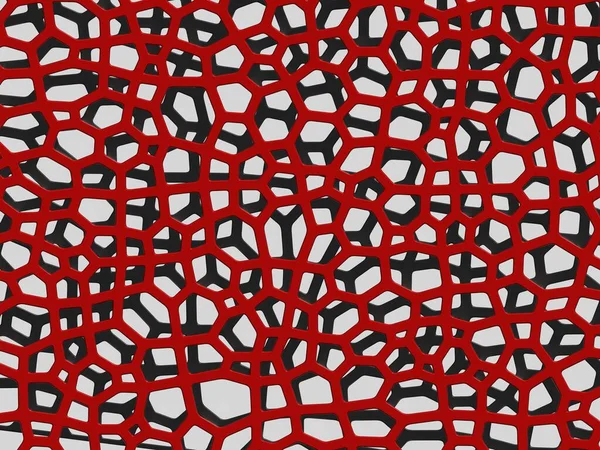絡み合った赤と黒の格子の形の抽象的な背景 — ストック写真