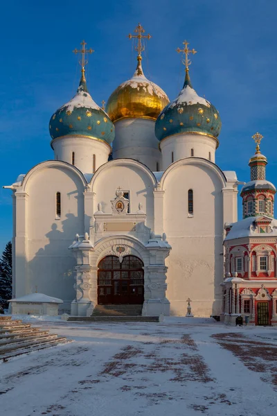 Catedral Asunción Territorio Trinidad Sergio Lavra Sergiev Posad Rusia — Foto de Stock