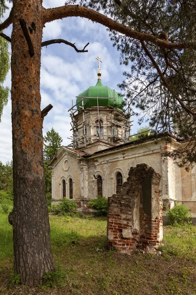 Stary Kościół Wniebowstąpienia Pańskiego Mieście Torzhok Obwód Twerski Rosji — Zdjęcie stockowe