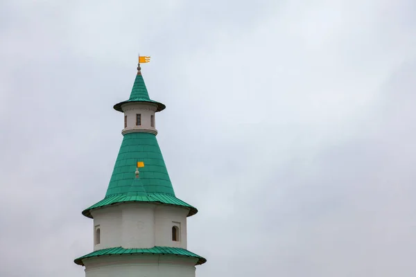 Watchtower Orthodox Monastery Dark Sky — 스톡 사진