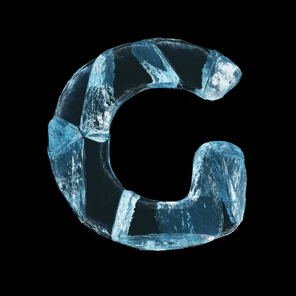 Ice Letter Black Background — стоковое фото