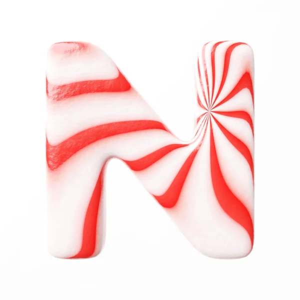 Candy Letter Clean White Background Isolated Sweet Candy Lollipop Render — Foto Stock
