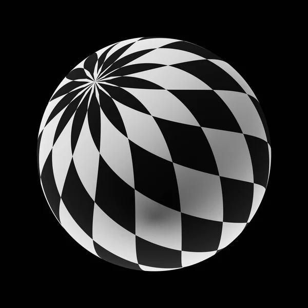 Sphere Trendy Abstract Pattern Clean Black Background Realistic Illustration Render — Stock Photo, Image